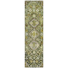 Machine Washable Indoor/Outdoor Chantille Olive 2'3" x 7'6" Runner Rug