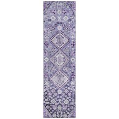 Machine Washable Indoor/Outdoor Chantille Purple 2'3" x 7'6" Runner Rug