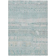 Machine Washable Indoor/Outdoor Chantille Teal 2'6" x 3'10" Rug