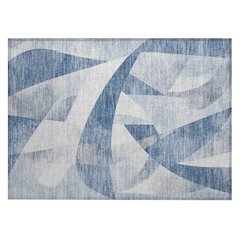Machine Washable Indoor/Outdoor Chantille Denim 1'8" x 2'6" Rug