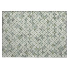 Machine Washable Indoor/Outdoor Chantille Mint 1'8" x 2'6" Rug