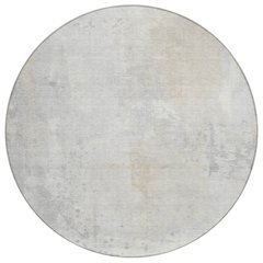 Machine Washable Indoor/Outdoor Chantille Ivory 8' x 8' Round Rug