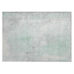 Machine Washable Indoor/Outdoor Chantille Mint 1'8" x 2'6" Rug