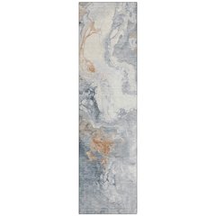 Machine Washable Indoor/Outdoor Chantille Gray 2'3" x 7'6" Runner Rug