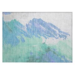 Machine Washable Indoor/Outdoor Chantille Seafoam 1'8" x 2'6" Rug