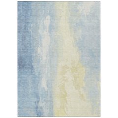 Machine Washable Indoor/Outdoor Chantille Denim 2'6" x 3'10" Rug
