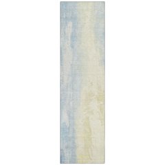 Machine Washable Indoor/Outdoor Chantille Denim 2'3" x 7'6" Runner Rug