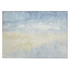 Machine Washable Indoor/Outdoor Chantille Denim 1'8" x 2'6" Rug