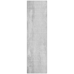 Machine Washable Indoor/Outdoor Chantille Gray 2'3" x 7'6" Runner Rug