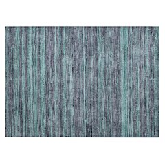 Machine Washable Indoor/Outdoor Chantille Teal 1'8" x 2'6" Rug