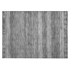 Machine Washable Indoor/Outdoor Chantille Gray 1'8" x 2'6" Rug