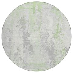Machine Washable Indoor/Outdoor Chantille Aloe 8' x 8' Round Rug