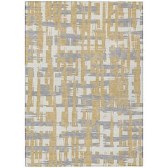 Machine Washable Indoor/Outdoor Chantille Gold 2'6" x 3'10" Rug