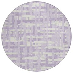 Machine Washable Indoor/Outdoor Chantille Lavender 8' x 8' Round Rug