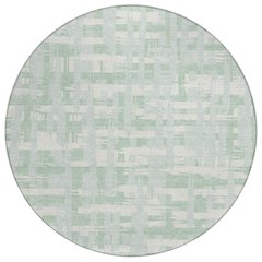Machine Washable Indoor/Outdoor Chantille Mint 8' x 8' Round Rug