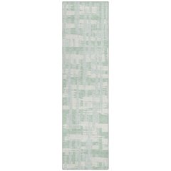 Machine Washable Indoor/Outdoor Chantille Mint 2'3" x 7'6" Runner Rug