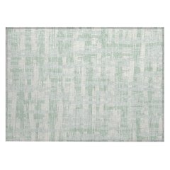 Machine Washable Indoor/Outdoor Chantille Mint 1'8" x 2'6" Rug