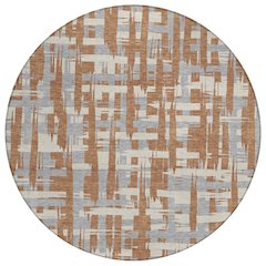Machine Washable Indoor/Outdoor Chantille Paprika 8' x 8' Round Rug