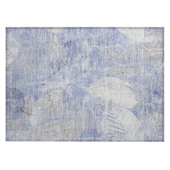 Machine Washable Indoor/Outdoor Chantille Denim 1'8" x 2'6" Rug