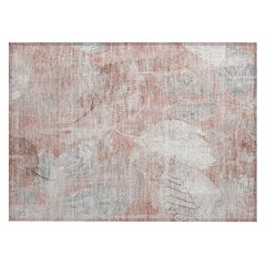 Machine Washable Indoor/Outdoor Chantille Salmon 1'8" x 2'6" Rug