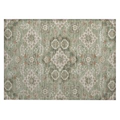 Machine Washable Indoor/Outdoor Chantille Sage 1'8" x 2'6" Rug