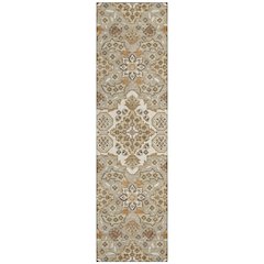Machine Washable Indoor/Outdoor Chantille Taupe 2'3" x 7'6" Runner Rug