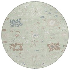 Machine Washable Indoor/Outdoor Chantille Aloe 8' x 8' Round Rug