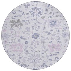 Machine Washable Indoor/Outdoor Chantille Lavender 8' x 8' Round Rug