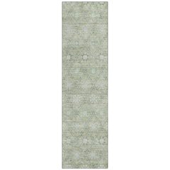Machine Washable Indoor/Outdoor Chantille Aloe 2'3" x 7'6" Runner Rug