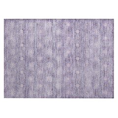 Machine Washable Indoor/Outdoor Chantille Purple 1'8" x 2'6" Rug