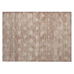 Machine Washable Indoor/Outdoor Chantille Terracotta 1'8" x 2'6" Rug