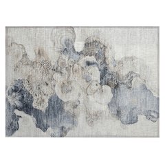Machine Washable Indoor/Outdoor Chantille Ivory 1'8" x 2'6" Rug