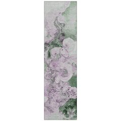 Machine Washable Indoor/Outdoor Chantille Sage 2'3" x 7'6" Runner Rug
