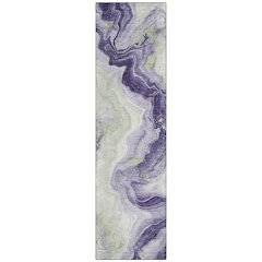 Machine Washable Indoor/Outdoor Chantille Lavender 2'3" x 7'6" Runner Rug