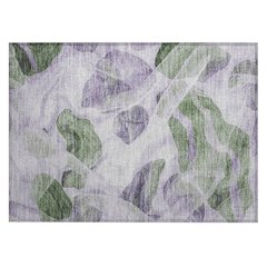 Machine Washable Indoor/Outdoor Chantille Lavender 1'8" x 2'6" Rug