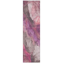 Machine Washable Indoor/Outdoor Chantille Blush 2'3" x 7'6" Runner Rug