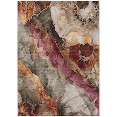 Machine Washable Indoor/Outdoor Chantille Khaki 2'6" x 3'10" Rug