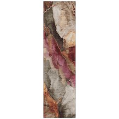 Machine Washable Indoor/Outdoor Chantille Khaki 2'3" x 7'6" Runner Rug