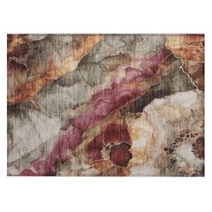 Machine Washable Indoor/Outdoor Chantille Khaki 1'8" x 2'6" Rug