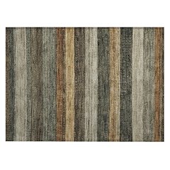 Machine Washable Indoor/Outdoor Chantille Khaki 1'8" x 2'6" Rug