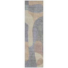 Machine Washable Indoor/Outdoor Chantille Gray 2'3" x 7'6" Runner Rug