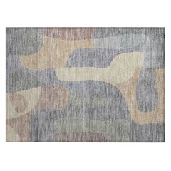 Machine Washable Indoor/Outdoor Chantille Gray 1'8" x 2'6" Rug