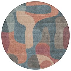 Machine Washable Indoor/Outdoor Chantille Sage 8' x 8' Round Rug