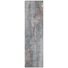 Machine Washable Indoor/Outdoor Chantille Gray 2'3" x 7'6" Runner Rug