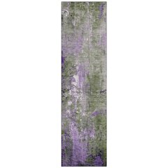 Machine Washable Indoor/Outdoor Chantille Olive 2'3" x 7'6" Runner Rug