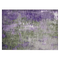 Machine Washable Indoor/Outdoor Chantille Olive 1'8" x 2'6" Rug