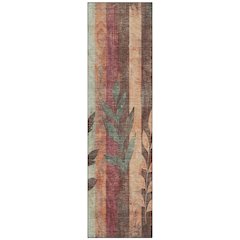 Machine Washable Indoor/Outdoor Chantille Terracotta 2'3" x 7'6" Runner Rug