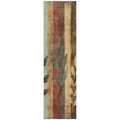 Machine Washable Indoor/Outdoor Chantille Wheat 2'3" x 7'6" Runner Rug