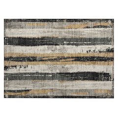Machine Washable Indoor/Outdoor Chantille Taupe 1'8" x 2'6" Rug