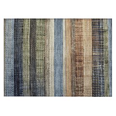 Machine Washable Indoor/Outdoor Chantille Blue 1'8" x 2'6" Rug